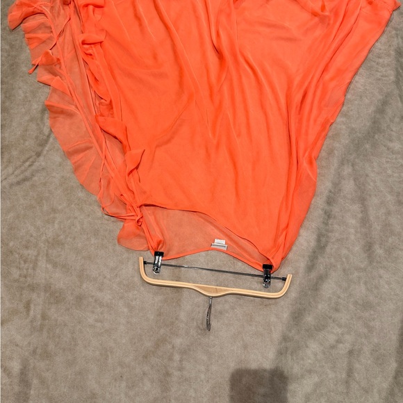 papaya/orange beach cover up maxi skirt. Lightly used and washed. - Picture 2 of 5
